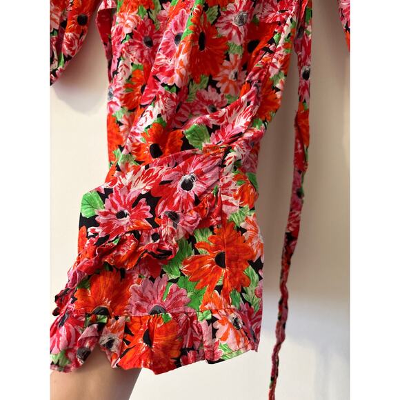 ASOS Floral Mini Wrap Dress - Picture 5 of 9